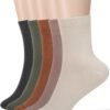 FGZ Women Thin Cotton Socks, Soft Cotton Bootie Socks Women Above Ankle Crew Socks 5-10 Pairs