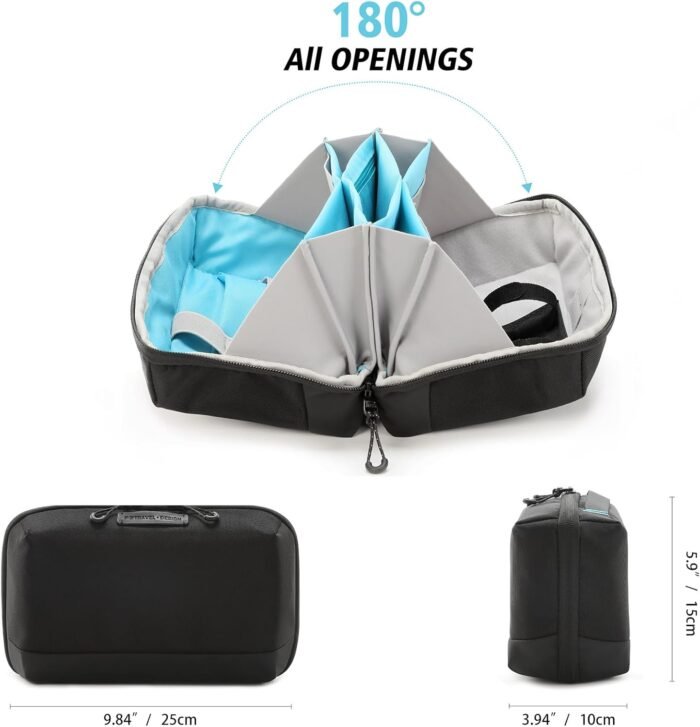 VanFn Electronics Travel Organizer Storage Bag, Travel Accessory Handle Bag, Gadgets Organizer Pouch, USB Cable Organizer, Travel Friendly Electronics Organizer P.Travel Series - Image 5