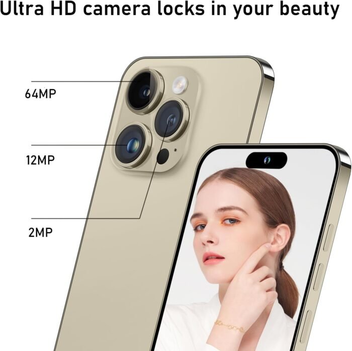 A14 Pro Max Unlocked Phone,6GB+256GB Ultra Memory Cell Phone,Android 13.0 Smartphone,6800 mAh Battey,6.82-inch HD Screen,Dual SIM, Dual Standby,108MP Camera, 5G Phone.(Grey) - Image 4