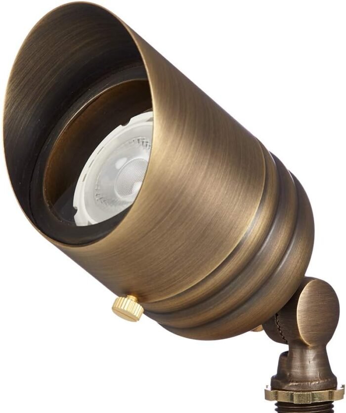 VOLT Fat Boy 12V Brass Outdoor Spotlight (Bronze) for Low Voltage Landscape Lighting - Image 3