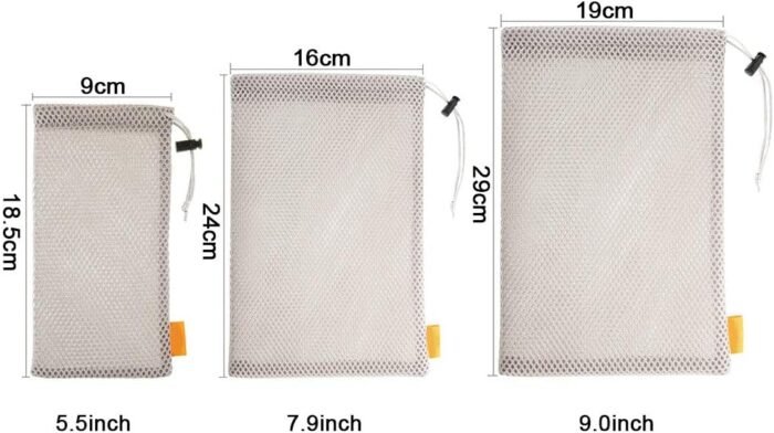 Xiaokeis Nylon Mesh Drawstring Pouch Bag for Mobile Phone and Electronic Gadgets, Storage Bag, Drawstring Carrying Case Cover Holder Protective Nylon Phone Pouch(Black,SIZE:5.5 Inch) - Image 8