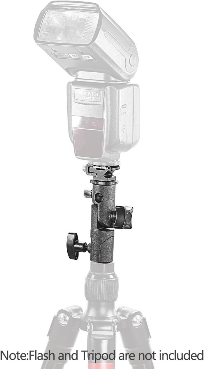 Neewer Professional Universal E Type Camera Flash Speedlite Mount Swivel Light Stand Bracket with Umbrella Holder for Canon Nikon Pentax Olympus and Other Flashes, Studio Light, LED Light(2 Pack) - Image 4