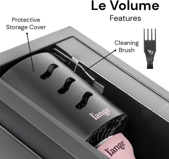 L'ANGE HAIR Le Volume 2-in-1 Titanium Blow Dryer Brush | Hot Air Brush in One with Oval Barrel | Hair Styler for Smooth, Frizz-Free Results for All Hair Types (Blush - 60 mm) - Image 5