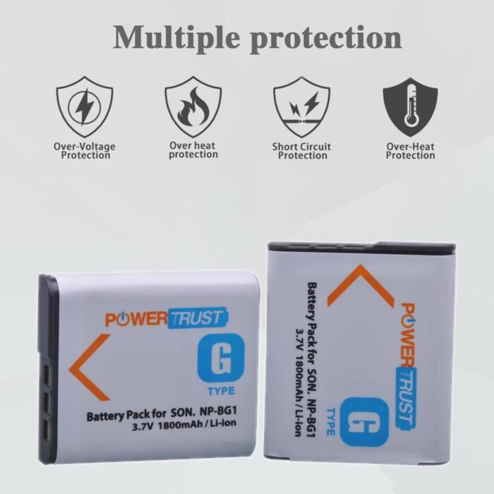 2 Pack NP-BG1 NP-FG1 BG1 Camera Battery and LCD USB Charger for Sony DSC W130 W210 W220 W300 H10 H50 H70 W290 HX7 HX10 HX30 WX10 H55 HX9 T20 - Image 5