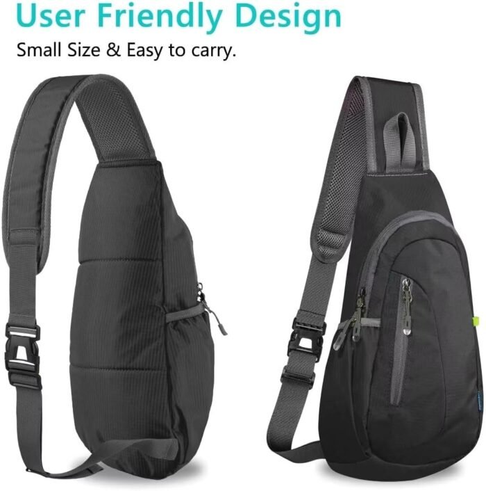 TITECOUGO Small Sling Bag, Lightweight Crossbody Backpack for Men Women, Shoulder Bag for Sports and Outdoor - Image 3