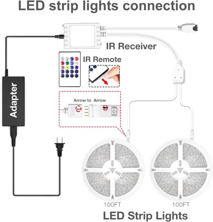 DAYBETTER Led Strip Lights 200 ft (2 Rolls of 100 ft) Ultra Long Smart Light Strips with App Voice Control Remote, RGB Music Sync Color Changing Lights for Bedroom, Kitchen, Party,Home Decoration - Image 7