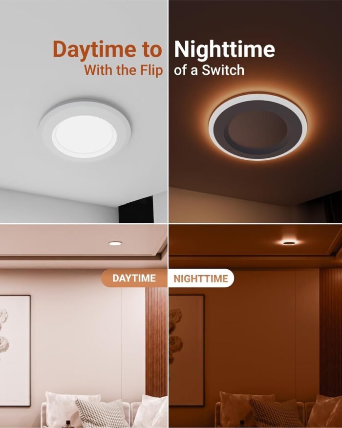 Sunco 12 Pack 6 Inch LED Recessed Lighting Retrofit with Night Light, 2700K/3000K/4000K/5000K/6000K Selectable, Dimmable Can Lights, 13W, 1200LM, Damp Rated, Retrofit Installation ETL - Image 3