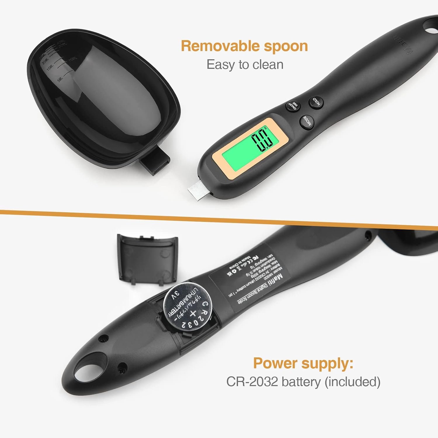 Mafiti Digital Measuring Spoon, Electronic Adjustable Measuring Spoon Scale 500g / 0.1g High Precision for Kitchen Gadgets Daily Meals Pet/Dog Food Measuring Scoop - Image 5