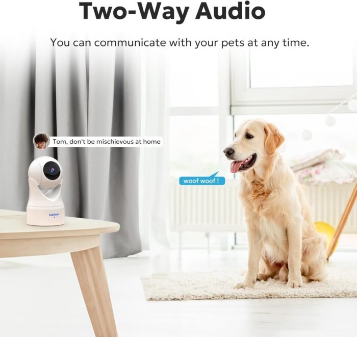 owltron Indoor Security Camera 2K, 360° Cameras for Home Security with Motion Detection, 2.4G WiFi Camera for Baby/Nanny/Pet Camera with Night Vision, Siren Alarm & 2-Way Audio, Compatible with Alexa - Image 4