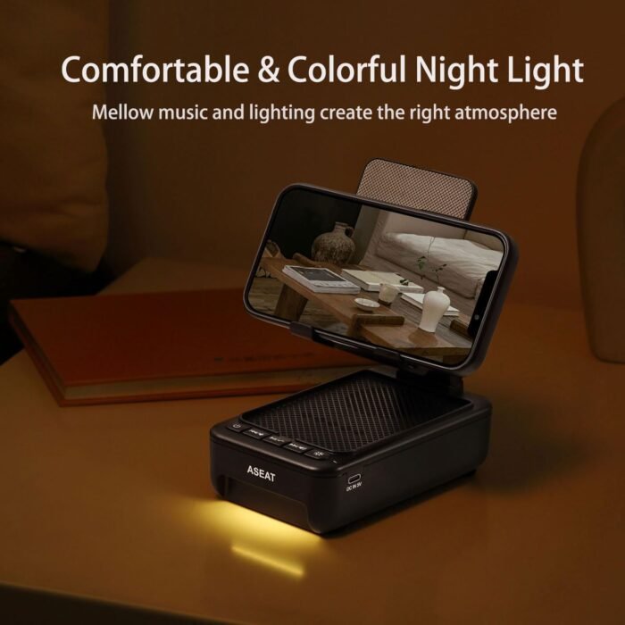 Gifts for Men Him, Cell Phone Stand with Bluetooth Speaker&Led Color Changing Light, Unique Gifts for Women Dad Her Husband, Birthday Gifts for Men - Image 4