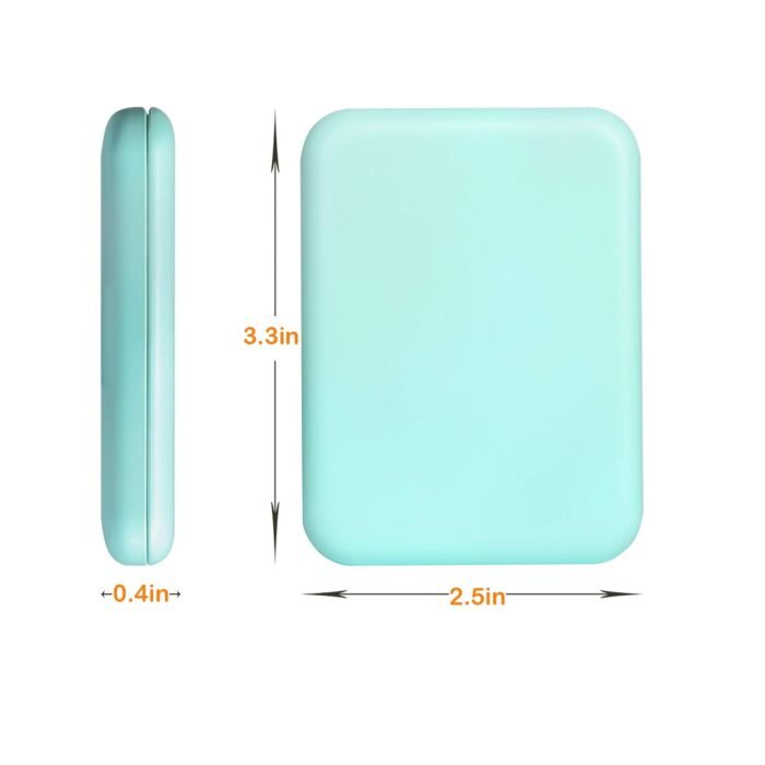 Kintion Pocket Mirror, 1X/3X Magnification LED Compact Travel Makeup Mirror with Light for Purse, 2-Sided, Portable, Folding, Handheld, Small Lighted Mirror for Gift, Cyan - Image 5