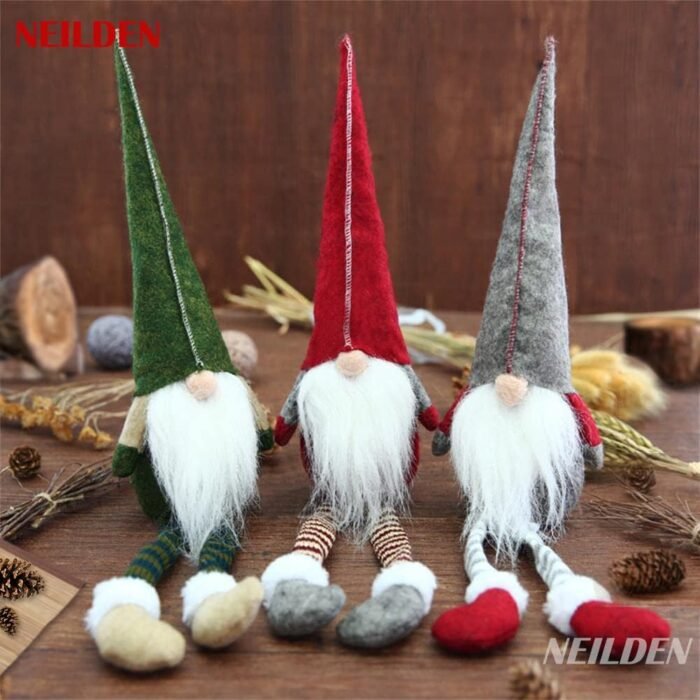 3pcs New Christmas Decoration Long Legs Rudolph Doll Christmas Children Gift Hotel mall Window Decoration - Image 3