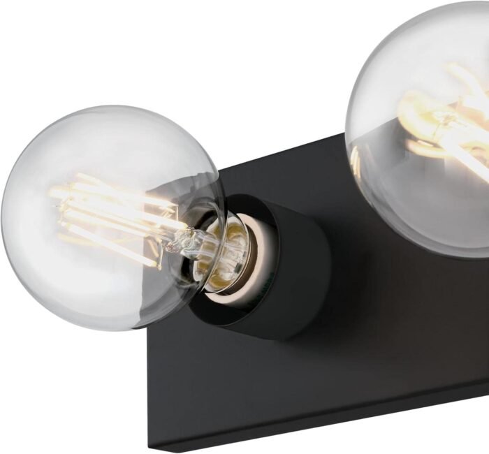 Westinghouse 6117500 Traditional Three-Light Indoor Vanity Light Fixture, Matte Black Finish, No Shades - Image 3