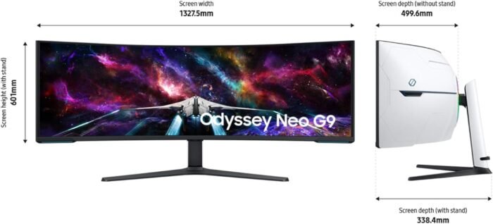 SAMSUNG 57" Odyssey Neo G9 Series Dual 4K UHD 1000R Curved Gaming Monitor, 240Hz, 1ms with DisplayPort 2.1, Quantum Mini-LED, DisplayHDR 1000, AMD FreeSync Premium Pro, LS57CG952NNXZA, 2023 - Image 9