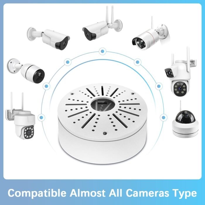 WEILAILIFE 【Compatible Almost All Cameras Type】 Security Camera Junction Box, Universial Camera Junction Box Mount Bracket, Outdoor Security Camera Mount, CCTV Metal Junction Box(4 Packs) - Image 2