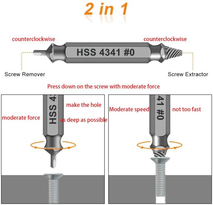 Gifts for Men,Damaged Screw Extractor Set-Christmas Stocking Stuffers for Adults Men Him,Mens Gifts,Husband,Stripped Screws Nuts & Bolts Drill Bit Tools for Easy Removal of Rusty Broken Hardware Gifts - Image 3
