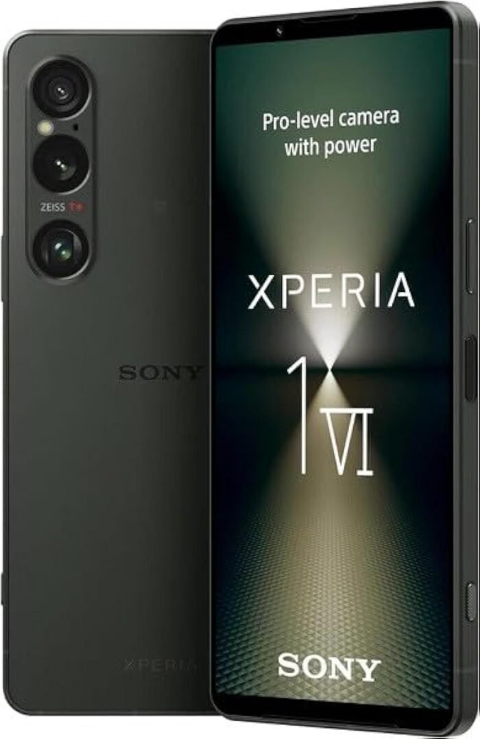 Sony Xperia 1 VI XQ-EC72 5G Dual 512GB 12GB RAM Factory Unlocked (GSM Only | No CDMA – not Compatible with Verizon/Sprint) Global Version Smartphone – Khaki Green