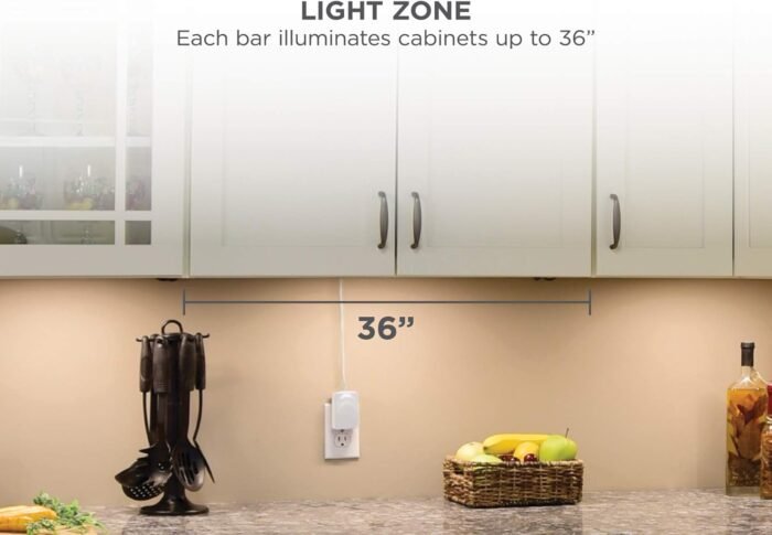 BLACK+DECKER LED Under Cabinet Lighting Kit, 3-Bars, 9 Inches Each, DIY Tool-Free Installation, Warm White, 2700K, 1080 Lumens, 15 Watts, Home Accent (LEDUC9-3WK) - Image 7