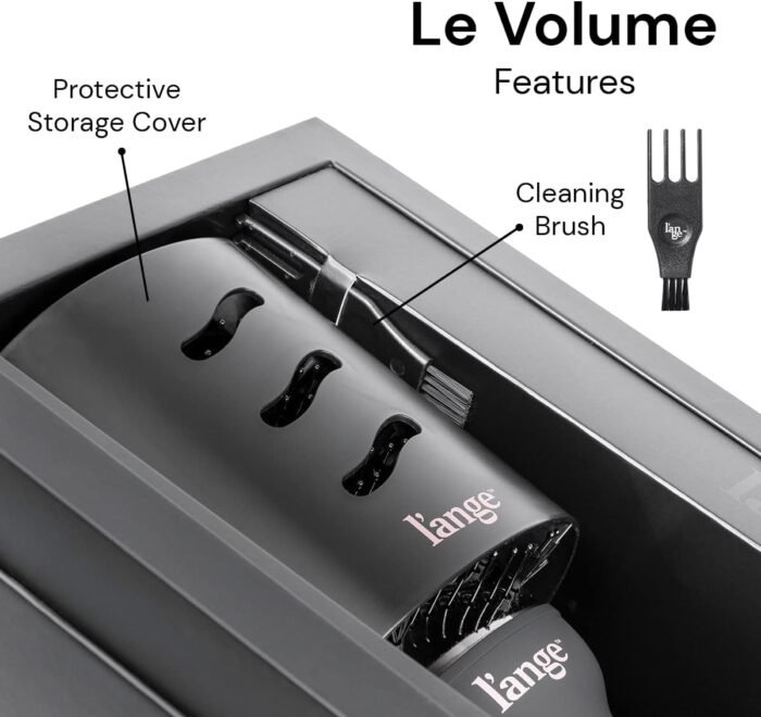 L'ANGE HAIR Le Volume 2-in-1 Titanium Blow Dryer Brush | Hot Air Brush in One with Oval Barrel | Hair Styler for Smooth, Frizz-Free Results for All Hair Types (Black - 75 mm) - Image 6
