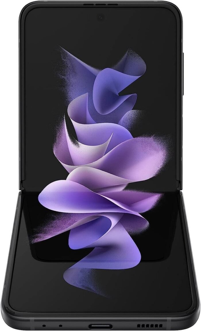 SAMSUNG Galaxy Z Flip 3 5G Factory Unlocked Android Cell Phone US Version Smartphone Flex Mode Intuitive Camera Compact 128GB Storage US Warranty, Phantom Black (Renewed)