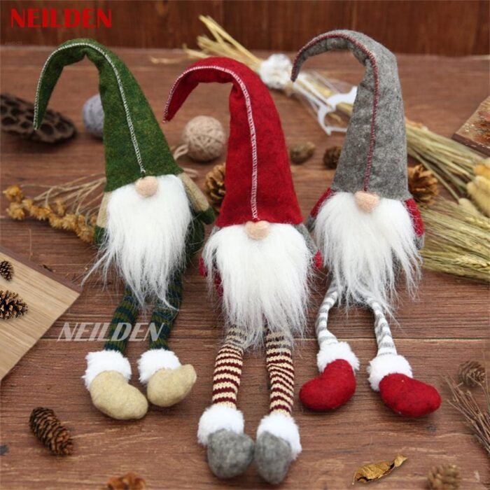 3pcs New Christmas Decoration Long Legs Rudolph Doll Christmas Children Gift Hotel mall Window Decoration - Image 4