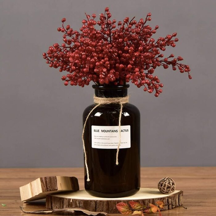 Artificial Red Berry,8 Pack Holly Christmas Berries Stems for Christmas Tree Decorations, Crafts, Holiday and Home Decor (red) - Image 3