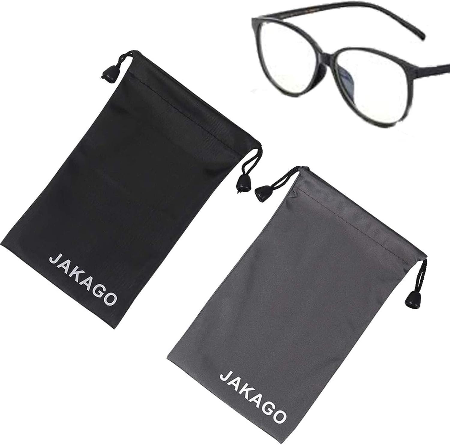 JAKAGO 2 Pack Cell Phone Storage Bag Soft Microfiber Glasses Sleeve Pouch Waterproof Sunglasses Bag Electronic Gadgets Case Cover With Drawstring Closure - Image 7