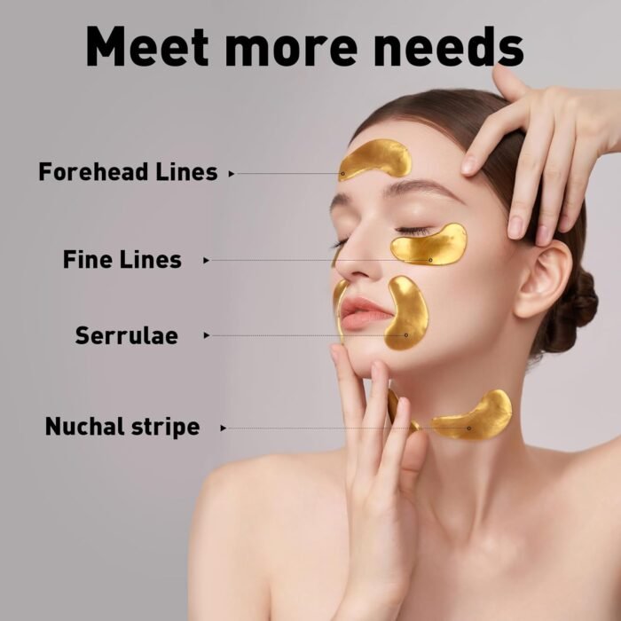 CHMI Under Eye Patches (50 Pairs) - 24K Gold Eye Patches for Puffy Eyes, Dark Circles, Eye Bags and Wrinkles, Collagen Skin Care Products, Beauty & Personal Care - Image 5