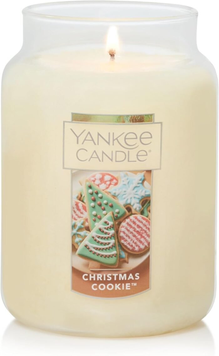 Yankee Candle Christmas Cookie Scented, Classic 22oz Large Jar Single Wick Candle, Over 110 Hours of Burn Time, Perfect for Holiday Gifting and Celebration - Image 2