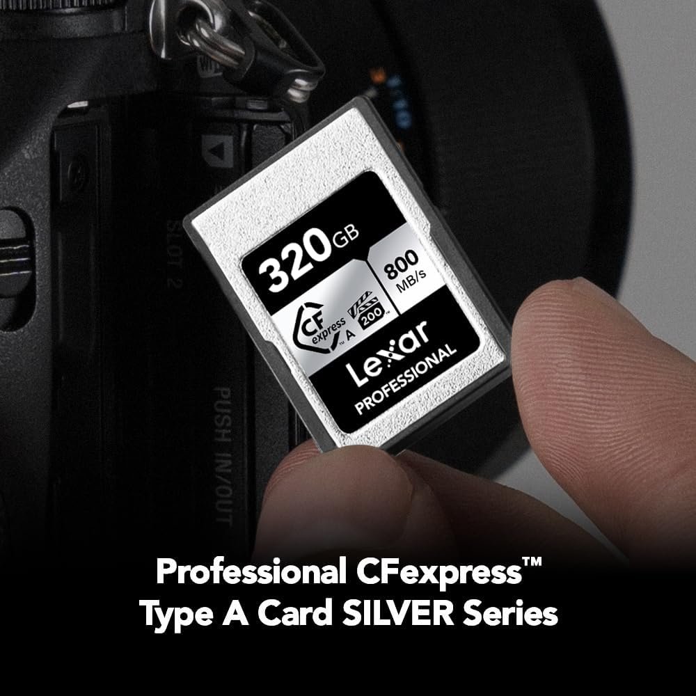Lexar 320GB Professional CFexpress Type A SILVER Series Memory Card, Compatible with Sony Cameras w/ Type A Card Slot, Up to 800/700 MB/s Read/Write, 8K Video, VPG 200 (LCAEXSL320G-RNENG) - Image 2