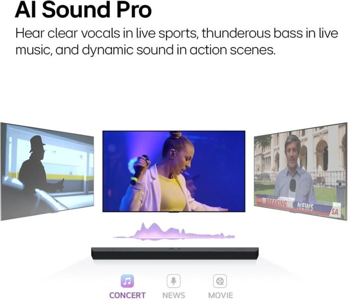LG S40TR 4.1 ch. Soundbar with Wireless Subwoofer and Rear Surround Speaker Included, TV Synergy, Wow Interface, AI Sound Pro, 2024 New Model - Image 5