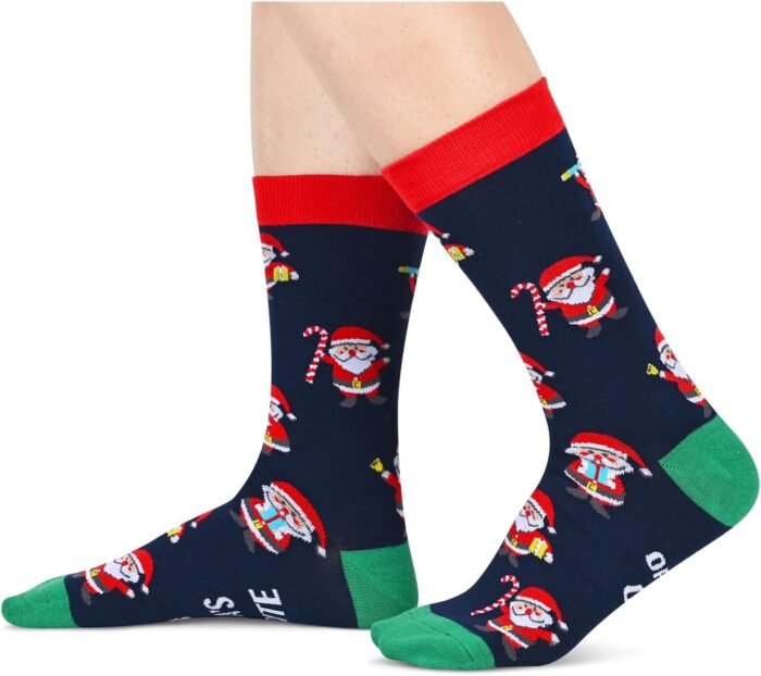 HAPPYPOP Christmas Gifts Stocking Socks For Women Men - Secret Santa Socks Xmas Stocking Stuffers For Mom Dad, Santa Socks For Christmas - Image 2
