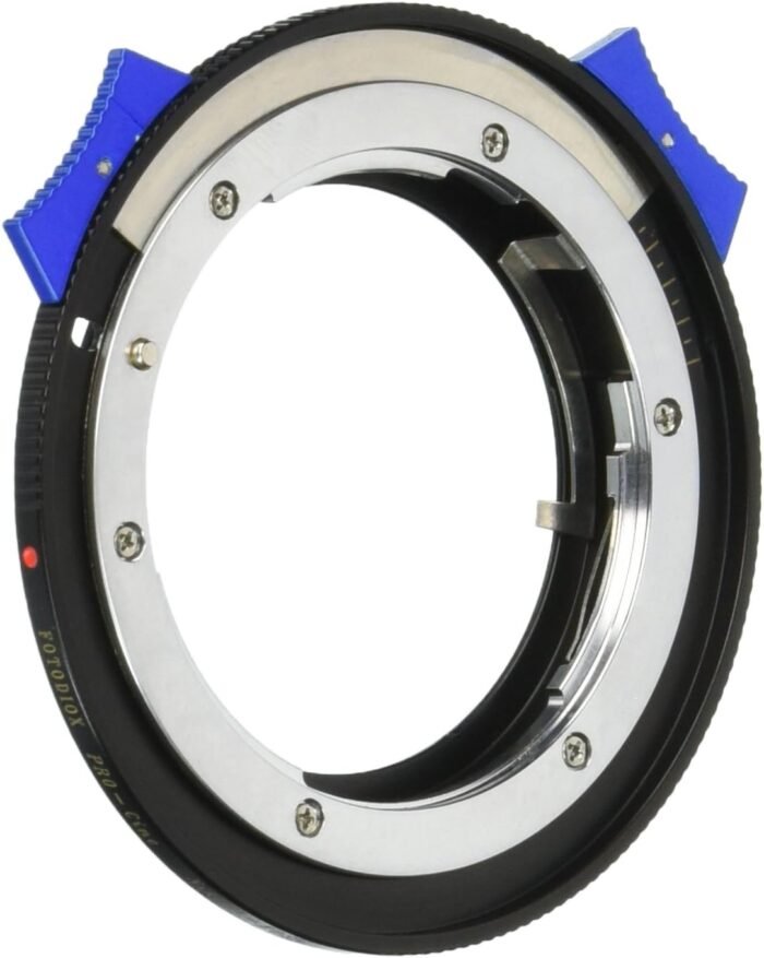 Fotodiox Pro Lens Mount Adapter - Nikon Nikkor F Mount G-Type D/SLR Lens to Canon EOS (EF, EF-S) Mount SLR Camera Body with Built-In Aperture Control Dial Black