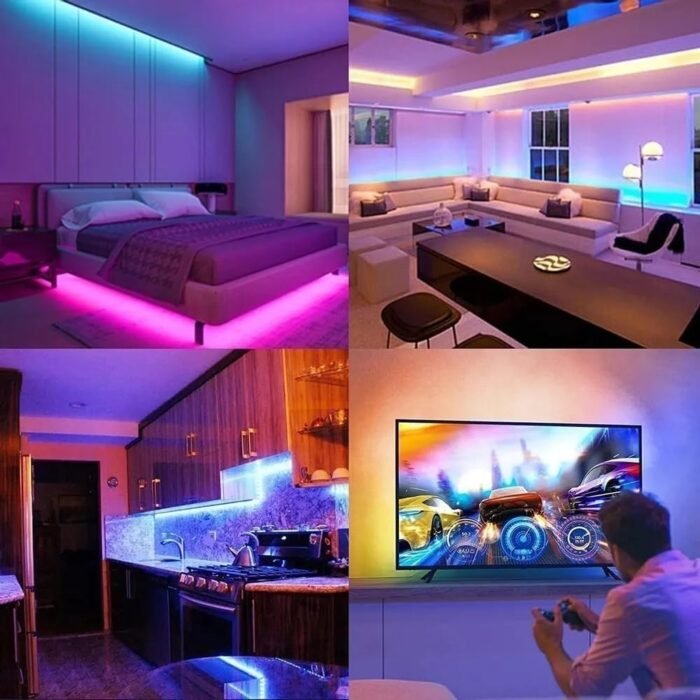 DAYBETTER LED Strip Lights 130ft Lights Strip for Bedroom, Desk, Indoor Room Bedroom Brithday Gifts RGB Decor with Remote and 24V Power Supply - Image 5