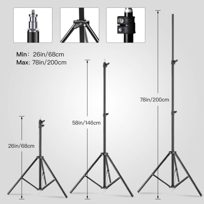 【Upgrade LED】 MOUNTDOG Softbox Lighting Kit, Photography Studio Light with 19.7"X27.5" Reflector and 3 Colors Temperature 45W Bulb with Remote, Professional Photo Studio Equipment for Portrait Video - Image 5