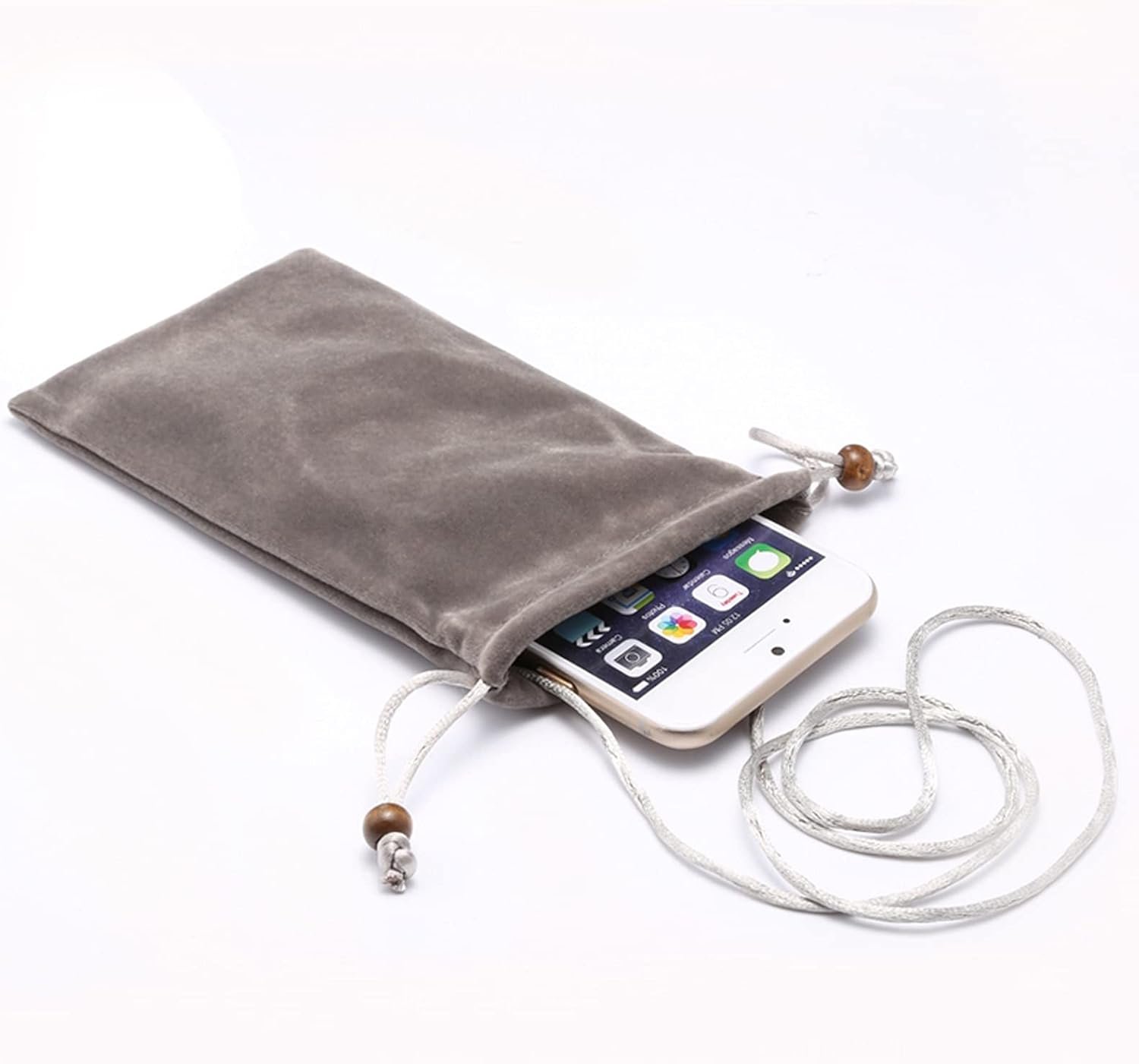 Hanging Neck Microfiber Pouch - Cell Phone Soft Storage Bag Microfiber Glasses Sleeve Pouch Sunglasses Bag - Image 2