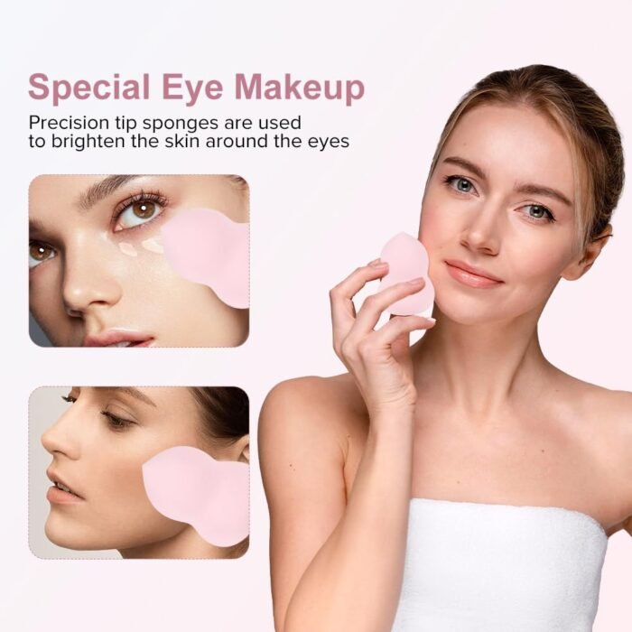 Makeup Sponge Set, 3 Pcs Makeup Blending Sponge Beauty Sponges Foundation Sponge For Natural Base, Multi-colored Makeup Sponge ，Latex-Free Foam… - Image 5