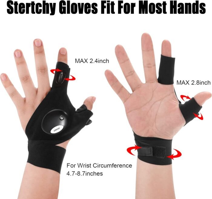 Stocking Stuffers for Men Adults Gifts for Men Dad Birthday Gadgets Gifts from Daughter Wife Christmas Gifts for Him Boyfriend Husband LED Flashlight Gloves Fishing Camping Repairing Tools - Image 2
