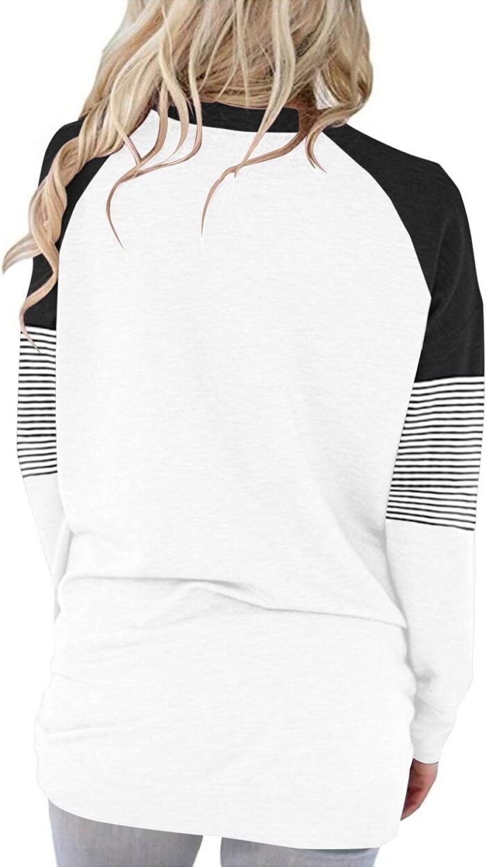 ONLYSHE Womens Crewneck Sweatshirt Casual Loose Fitting Tops Long Sleeve T Shirt - Image 4