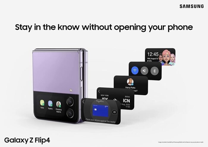 SAMSUNG Galaxy Z Flip 4 Factory Unlocked SM-F721U1 128GB Bora Purple (Renewed) - Image 3
