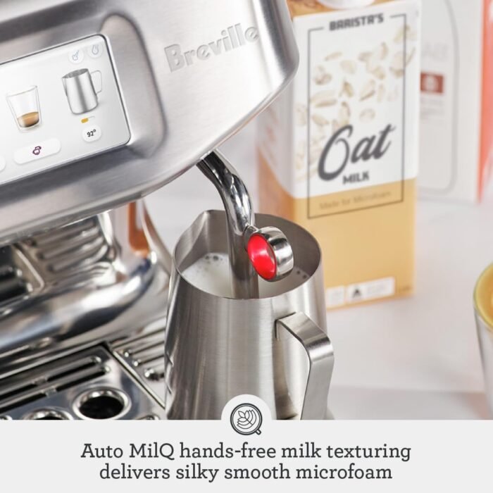 Breville the Barista Touch Impress Espresso Machine with Grinder & Milk Frother, Espresso Maker with Assisted Tamping, Cappuccino & Latte Machine for Home, BES881BSS, Brushed Stainless Steel - Image 5