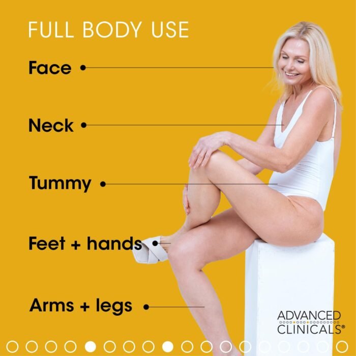 Advanced Clinicals Retinol Body Lotion + Collagen Cream 2pc Body Skin Care Set | Skin Firming Moisturizer Face Lotion & Skin Tightening Body Cream | Crepey Skin Care Treatment | Fragrance-Free, 16oz - Image 5