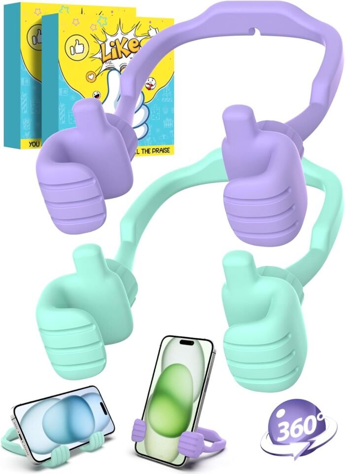 Stocking Stuffers for Teens Girls Adults Women Gifts for Christmas Cell Phone Stand: Adjustable Lazy Thumbs Up Phone Holder for Teenagers Boys Kids