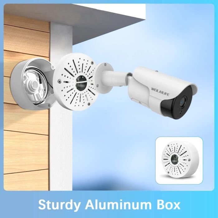 WEILAILIFE 【Compatible Almost All Cameras Type】 Security Camera Junction Box, Universial Camera Junction Box Mount Bracket, Outdoor Security Camera Mount, CCTV Metal Junction Box(4 Packs) - Image 3
