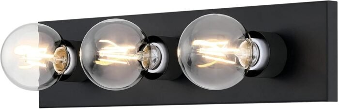 Westinghouse 6117500 Traditional Three-Light Indoor Vanity Light Fixture, Matte Black Finish, No Shades - Image 2