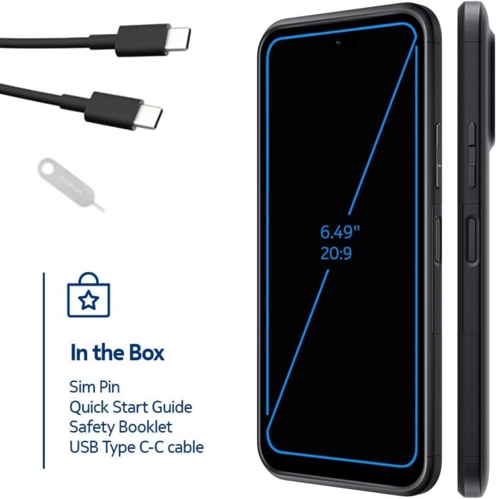 Nokia XR21 5G | Android 12 | Unlocked Rugged Smartphone | Dual SIM | US Version | 6/128GB | 6.49-Inch Screen | 64MP Dual Camera | Midnight Black - Image 7