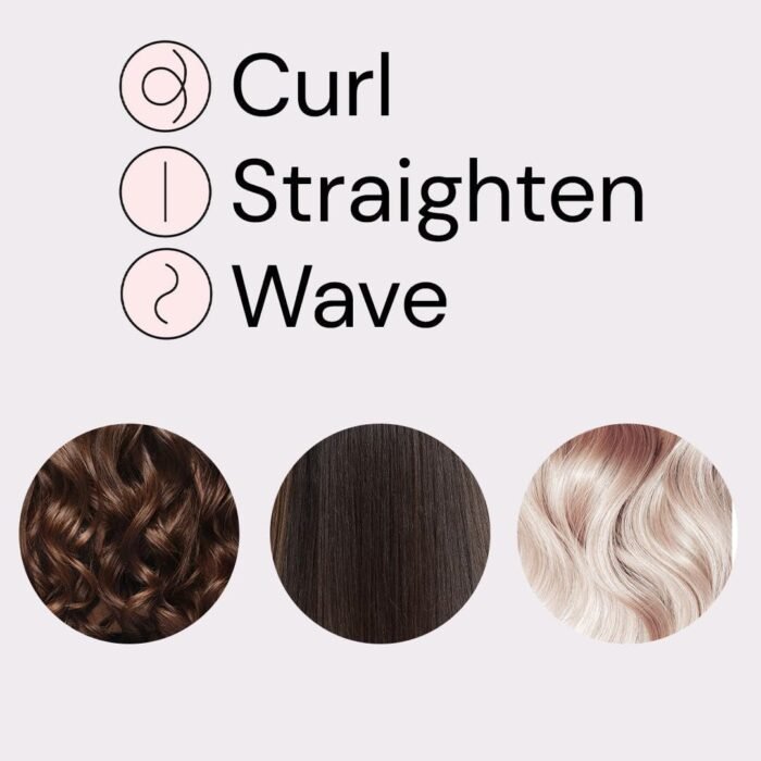 L'ANGE HAIR Le Duo Grande 360° Airflow Styler | 2-in-1 Curling Wand & Titanium Flat Iron Professional Hair Straightener and Curler with Cooling Air Vents to Lock in Style | Adjustable Temp (Blush) - Image 3