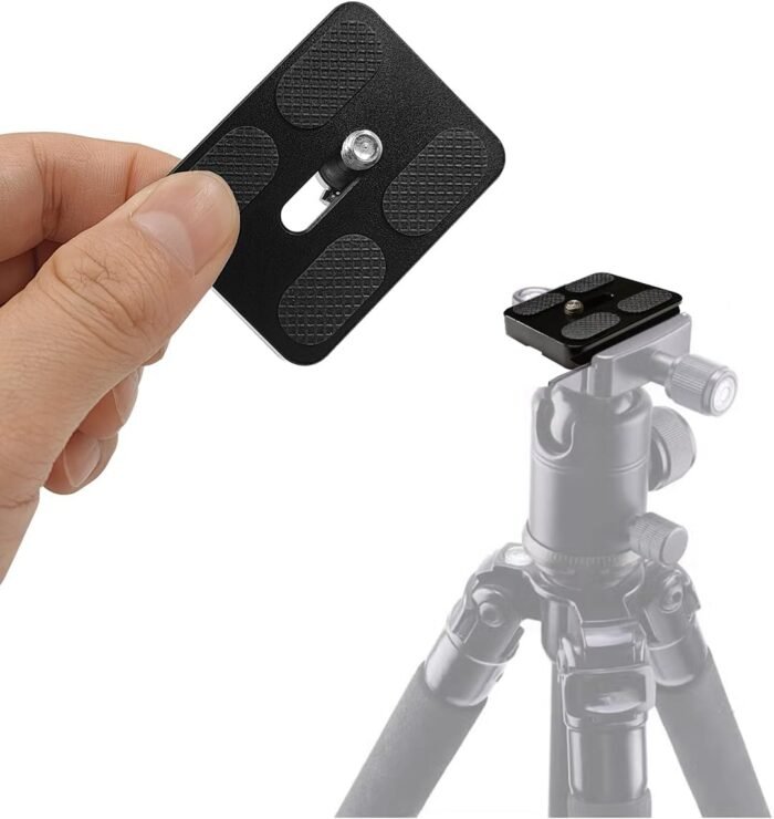 2 Pack 50mm Camera Quick Release Plate with 1/4 "-20 Camera Screw, Tripod Mount Plate Fits Arca Swiss Standard Type Clamp for Camera Tripod Ball Head Ballhead (PU50) - Image 6
