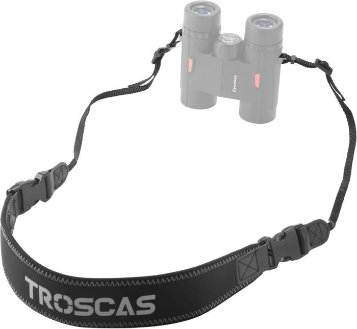 TROSCAS Super Comfort Neoprene Optic Straps | Loop Connectors | Field Repair Buckle | Lightweight | Adjustable Length Neck Straps for Binoculars Cameras (Type 2)