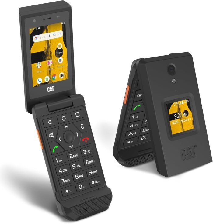 CAT S22 Rugged Flip Phone (16GB) 2.8" Touchscreen Smart Cell Phone Android 11, IP68 Water Resistant, T-Mobile 4G LTE GSM Single Nano Slot,Compatible with T-Mobile(New)